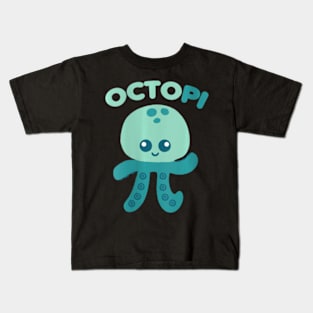 Octopi Pi Day Pun Octopus Kids T-Shirt